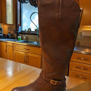 FrancoSarto women's leather boots, brown, size 7